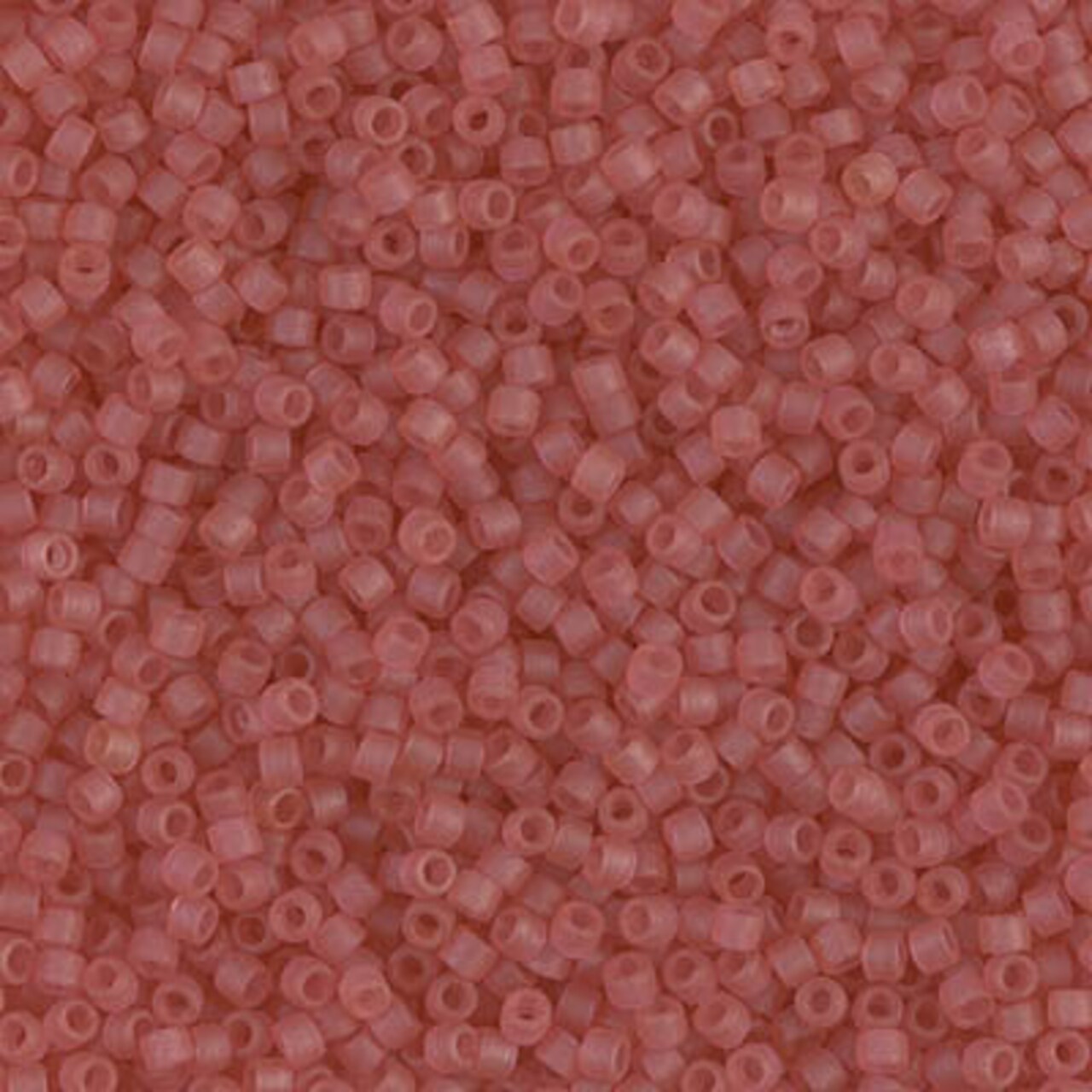 Miyuki Delica Bead 11/0, DB0778, Dyed Semi-Frosted Transparent Dark Rose, 5 grams